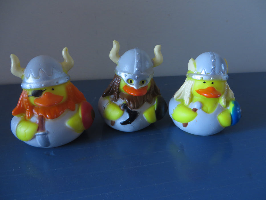 Viking rubber ducks - set of three Viking rubber duckies