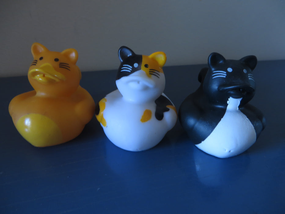 Cat/Kitten rubber ducks - set of three Cat/Kitten rubber duckies