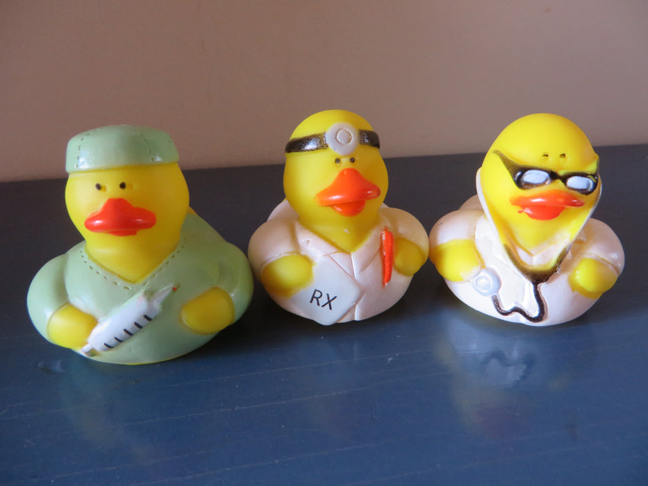 Doctor rubber ducks - set of three doctor rubber duckies