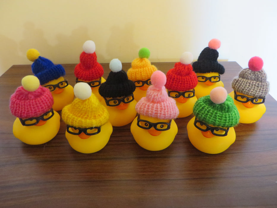 Custom Nerd Rubber Duck Set of 4