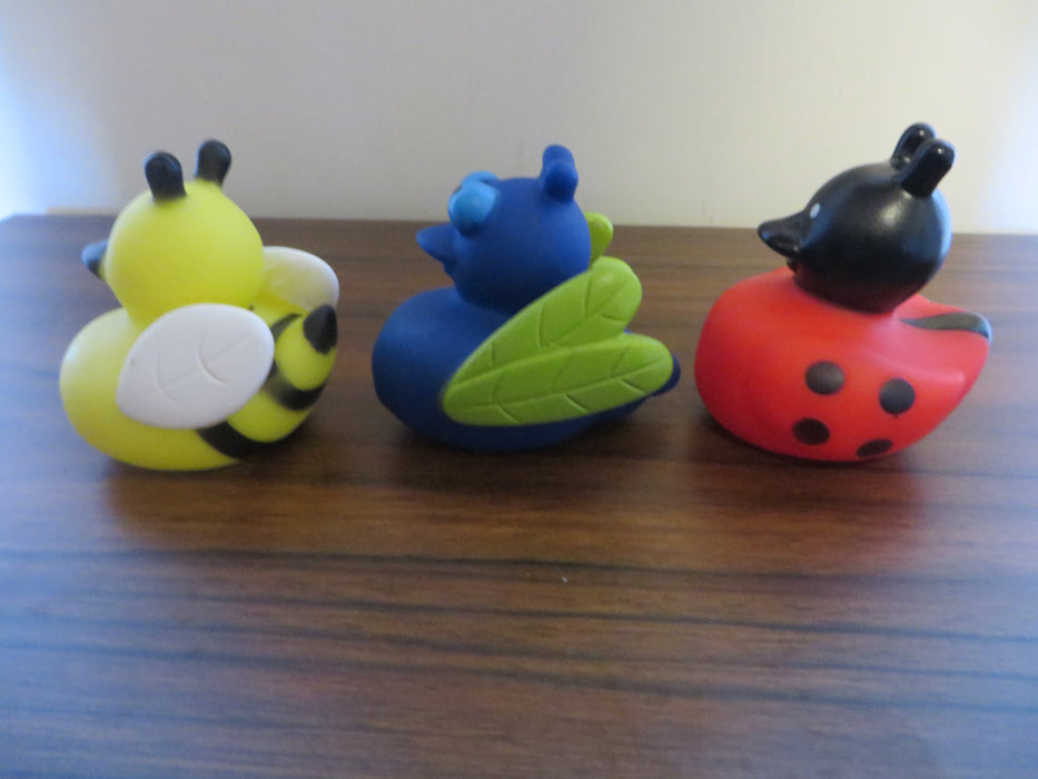 Insect, bug rubber ducks - set of three insect, bug rubber duckies