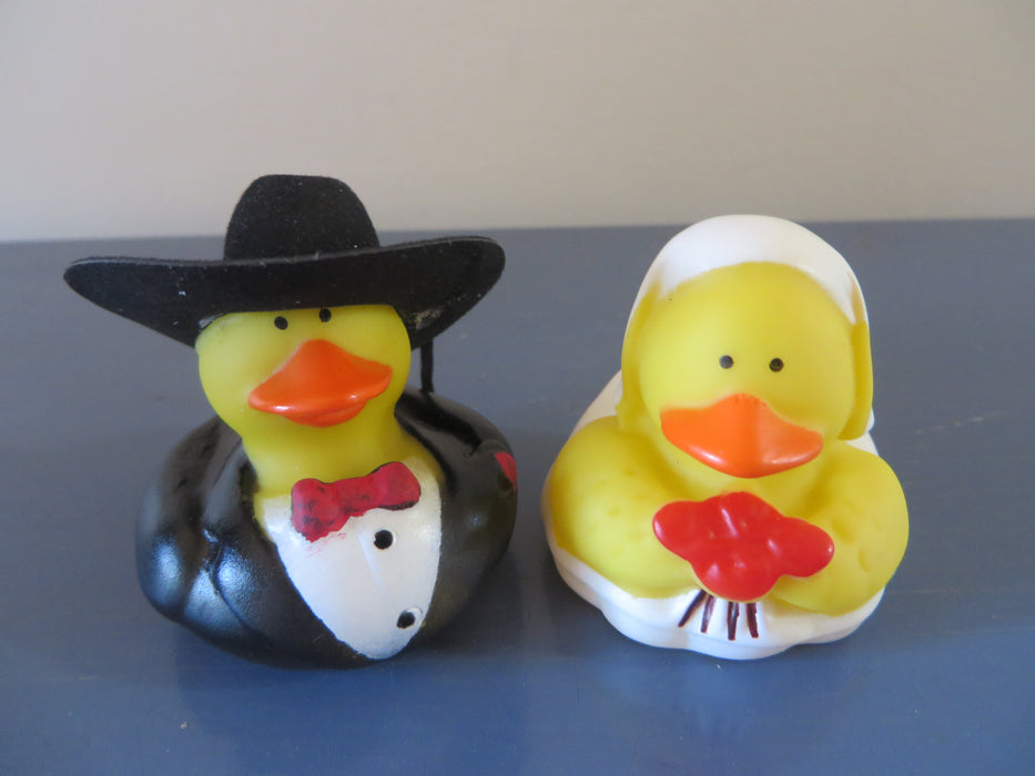 Southern Gentleman and Bride  Rubber ducks - cowboy hat is attached