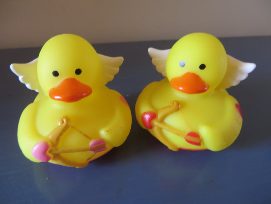 Valentine Rubber ducks - Cupid rubber duckies - set of 2