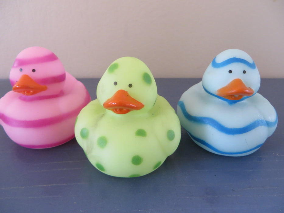 Easter Eggs filled with an Easter rubber ducky - great for adding to the kids' Easter baskets