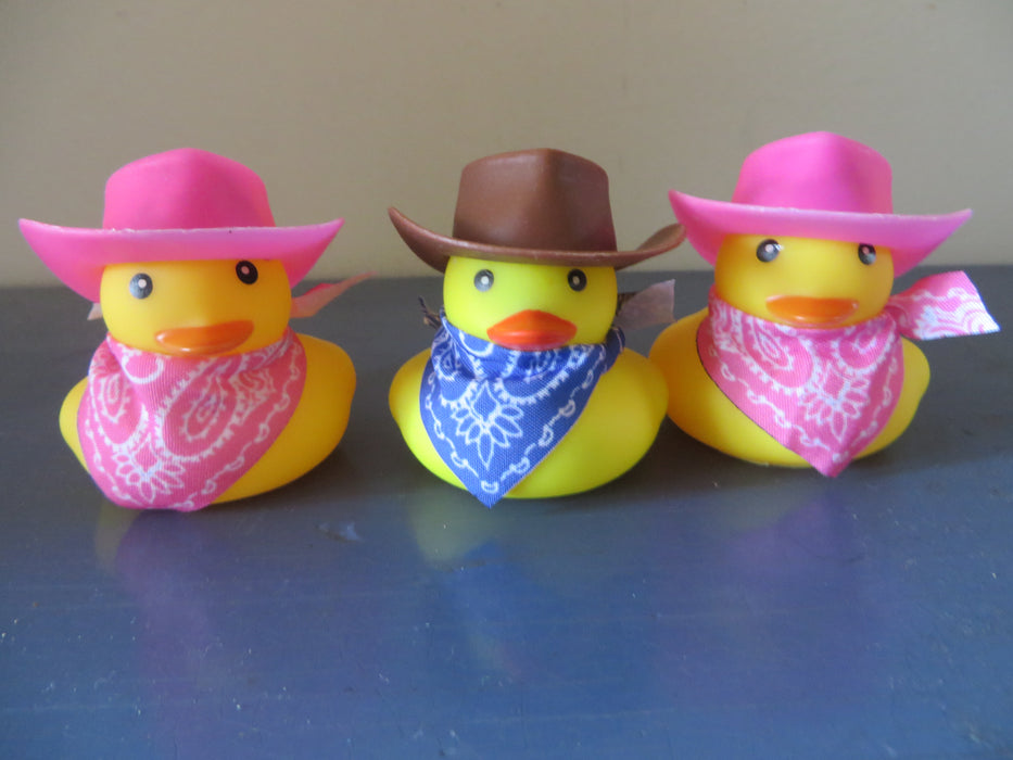 Barn Dance Rubber ducks - set of three rubber ducks - two gals, one guy