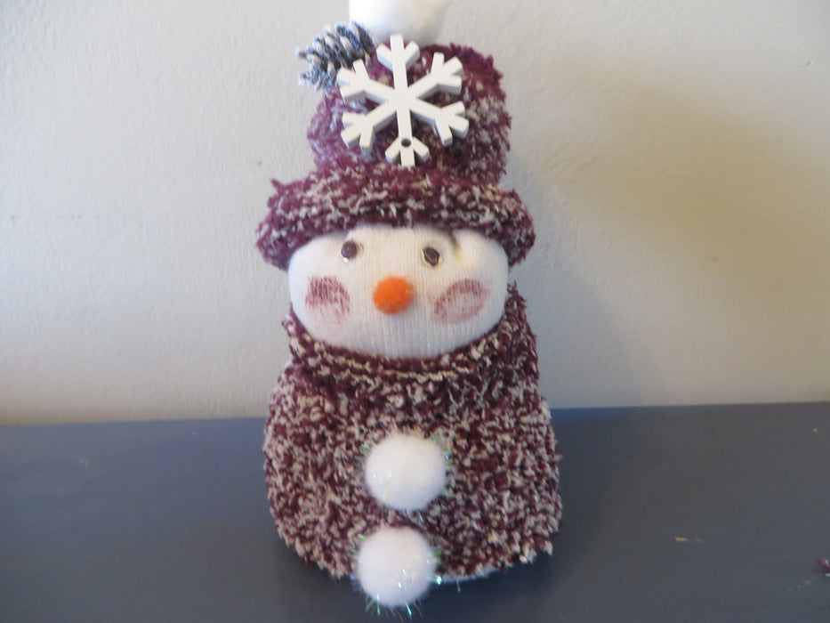 Handmade Sock Snowman - approximately 8" tall and 4" wide - can be customized for you