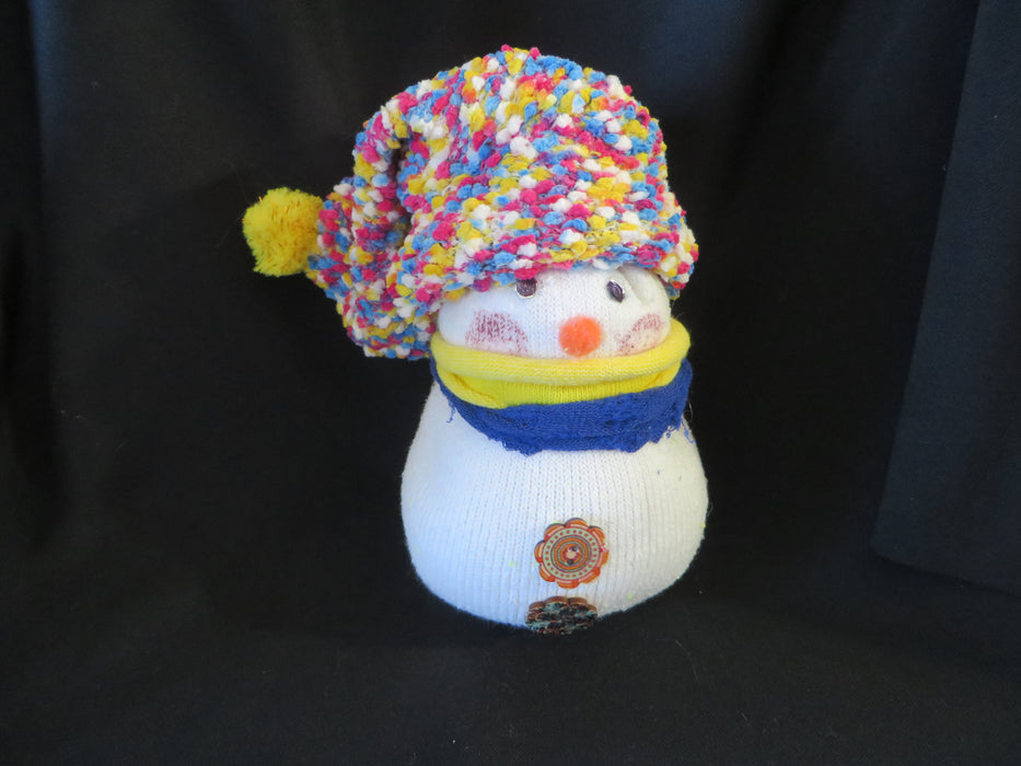 Handmade Sock Snowman - approximately 8" tall and 4" wide - can be customized for you