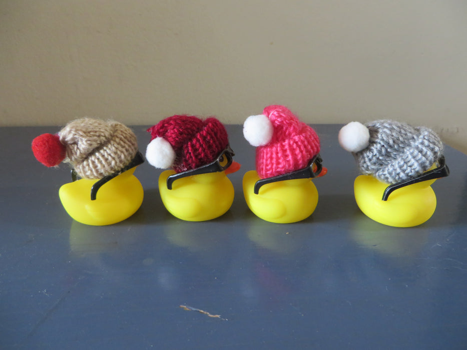 Custom Mini Nerd Rubber Duck Set of 4 - mini nerd rubber ducks, grab bags, party favors, gag gifts