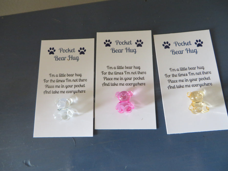 Pocket Hug Cards - Sending you a bear hug