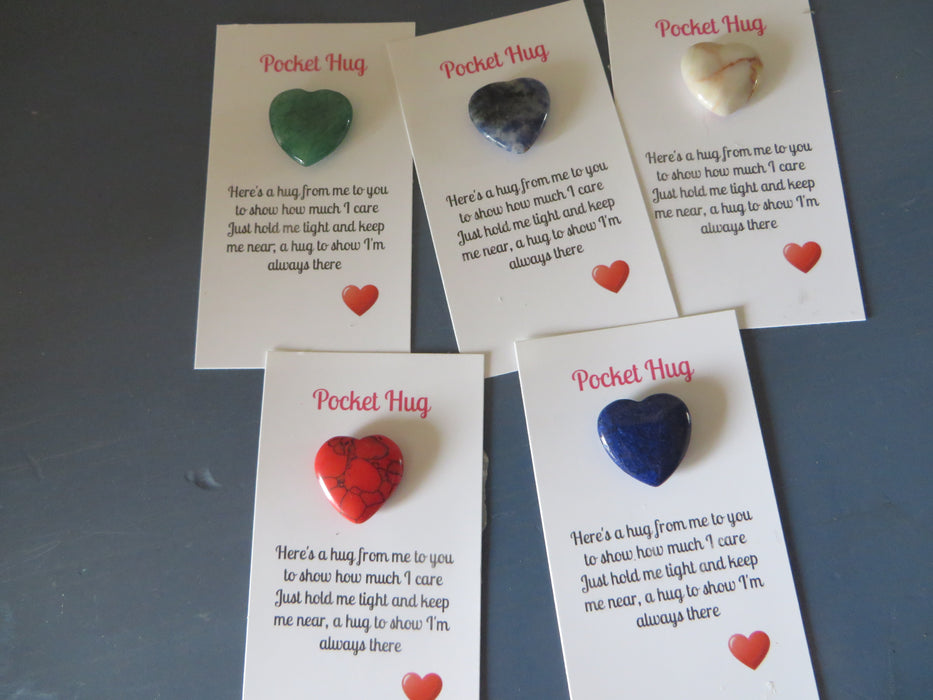 Pocket Hug Cards - Here's a hug heart card