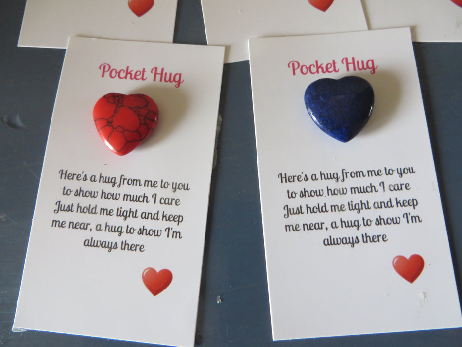 Pocket Hug Cards - Here's a hug heart card