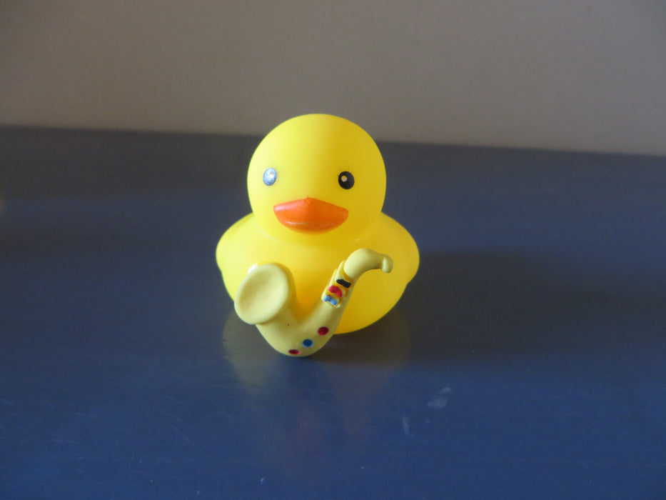 Rubber Ducky Band - set of four rubber ducks - saxophone, keyboard, fiddle or violin, electric guitar