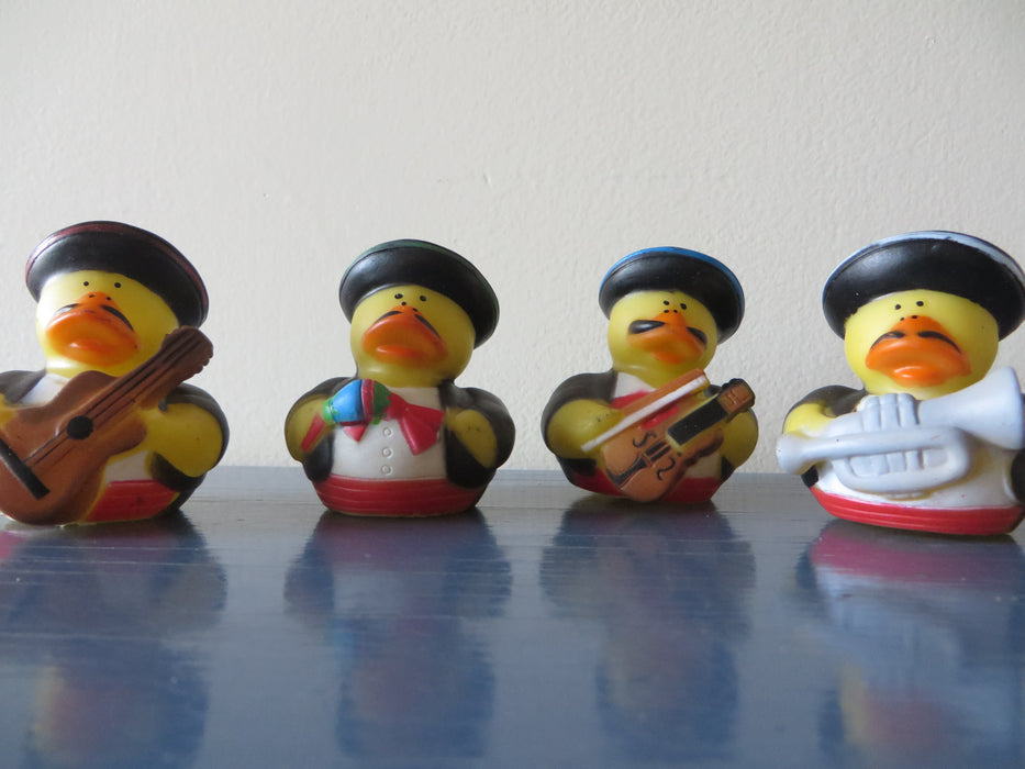 Mariachi rubber ducks - set of three duckies - ducky with maracas is no longer available