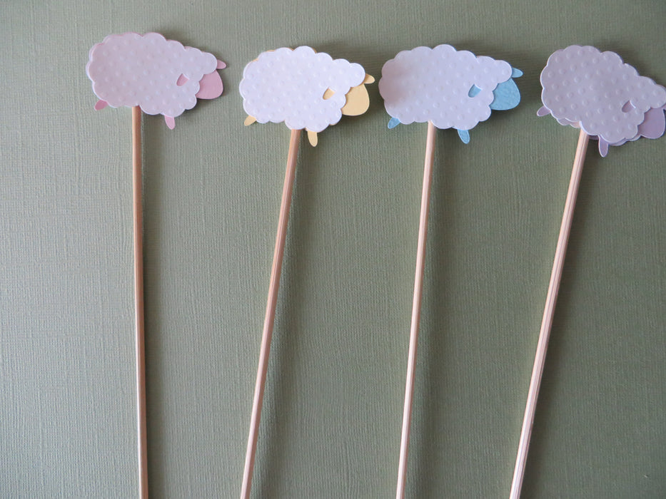 Baby shower fruit skewers - set of 12 baby lambs