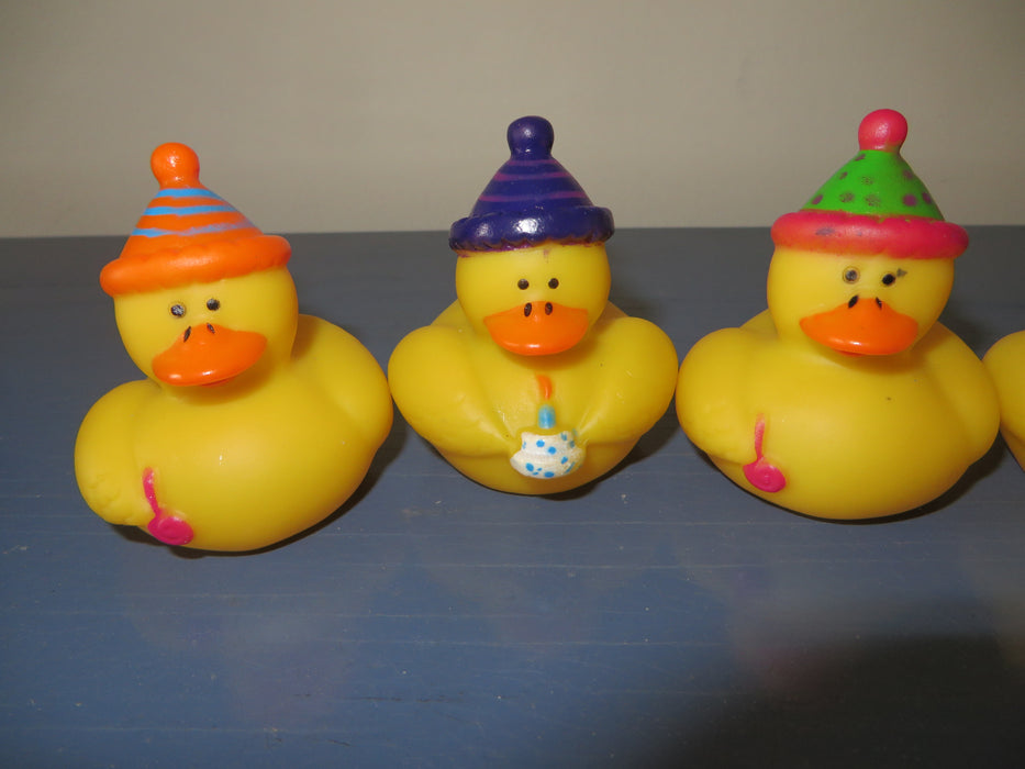 Birthday Party rubber ducks - set of three duckies for birthday parties