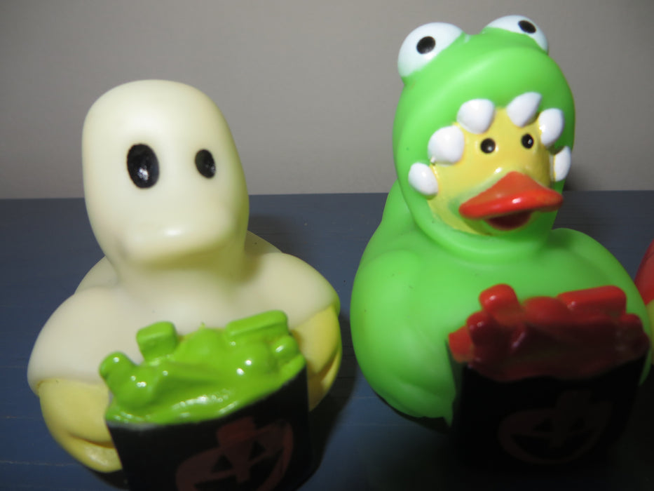 Halloween rubber ducks - set of three Halloween duckies - monster, ghost, witch