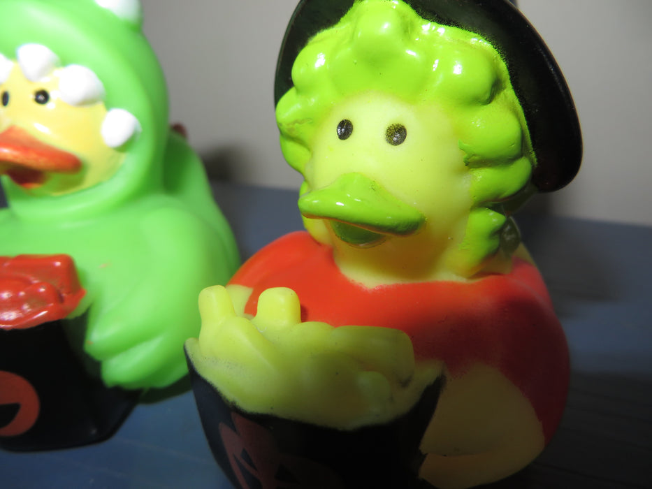 Halloween rubber ducks - set of three Halloween duckies - monster, ghost, witch