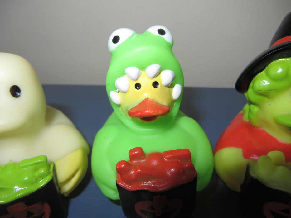 Halloween rubber ducks - set of three Halloween duckies - monster, ghost, witch