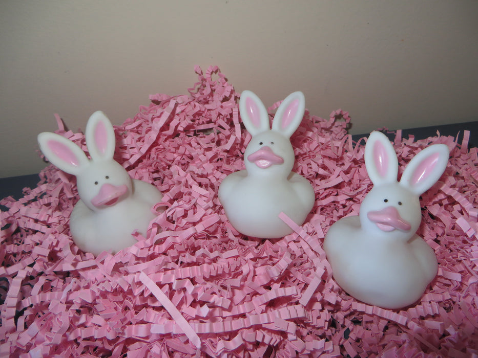 Rabbit, bunny rubber ducks - set of three rabbit, bunny rubber duckies