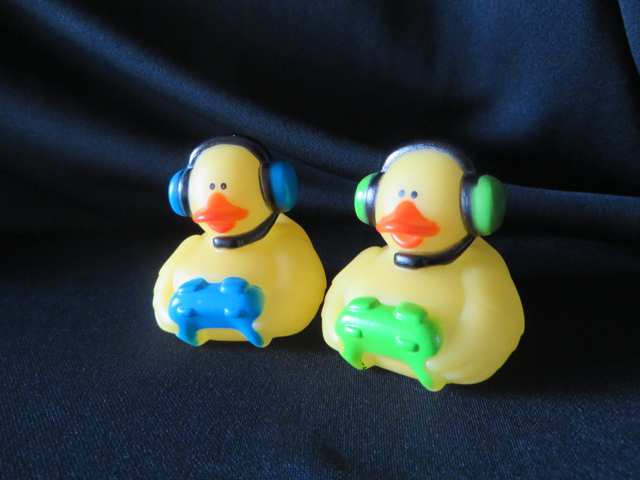 Set of 2 Gamer rubber ducks  - great for your gamer in the family