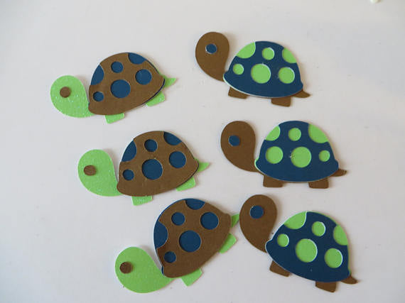 Turtle Cupcake Toppers - choose your colors - set of 12